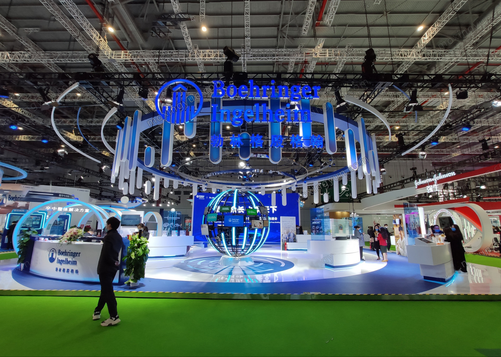 展台搭建布置布置方案，320㎡高端消博会方案