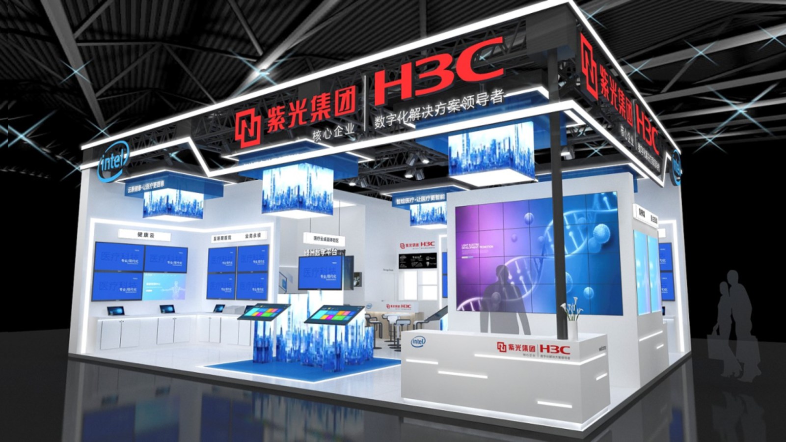 医学博览会行业医学博览会会展展台搭建创意特色方案|展台设计搭建厂家提供一体化服务