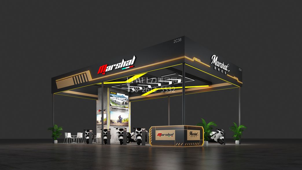 2025广州采购交易会展台设计搭建案例-香帅机车