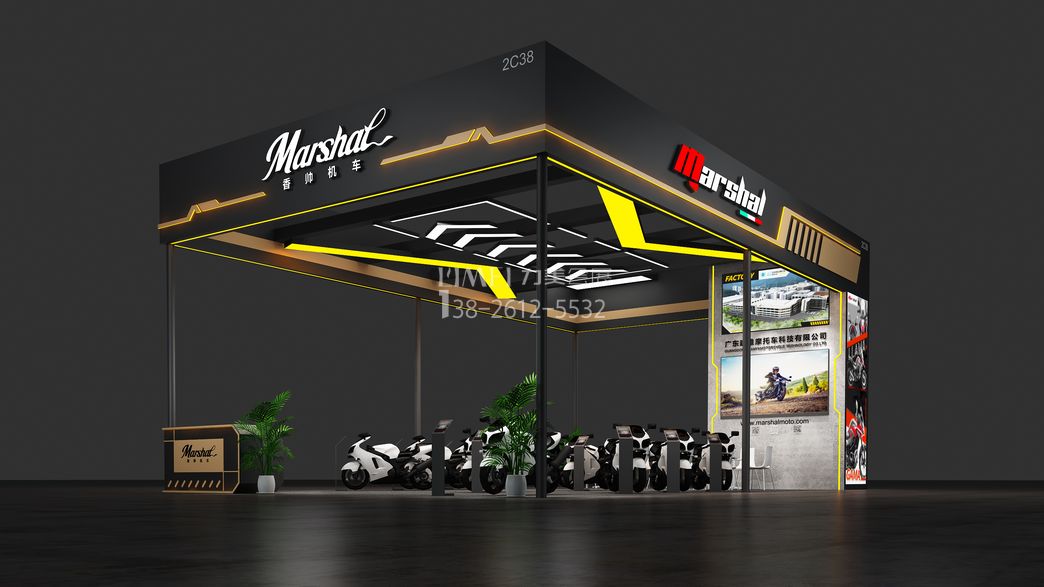 2025广州采购交易会展台设计搭建案例-香帅机车
